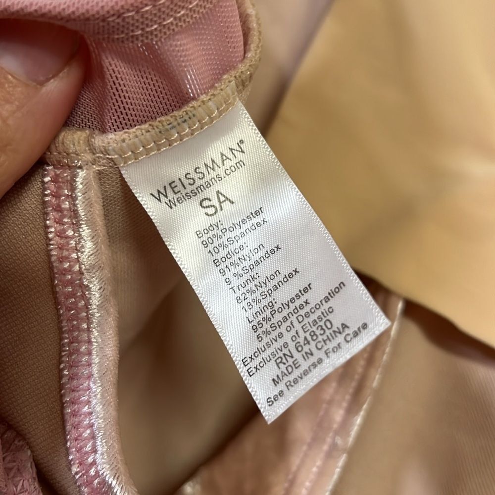 Weissman Pink Velvet Dance Costume Dress Recital Performance Dress Adult S - Picture 7 of 9